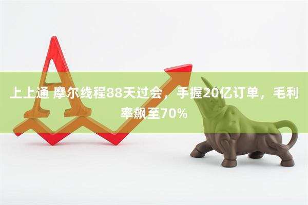 上上通 摩尔线程88天过会，手握20亿订单，毛利率飙至70%